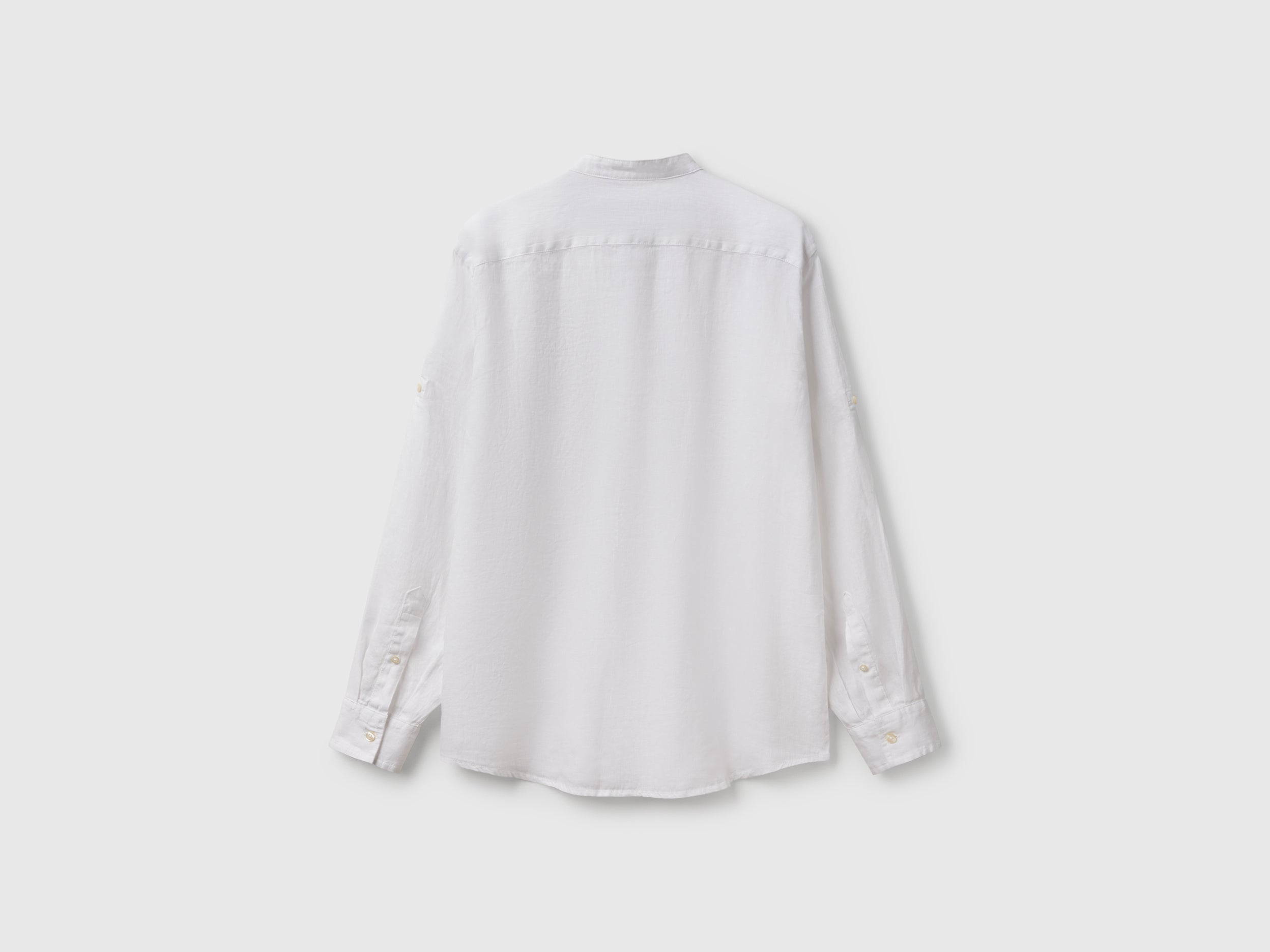 Linen short with Mandarin collar - ucb_image_BS