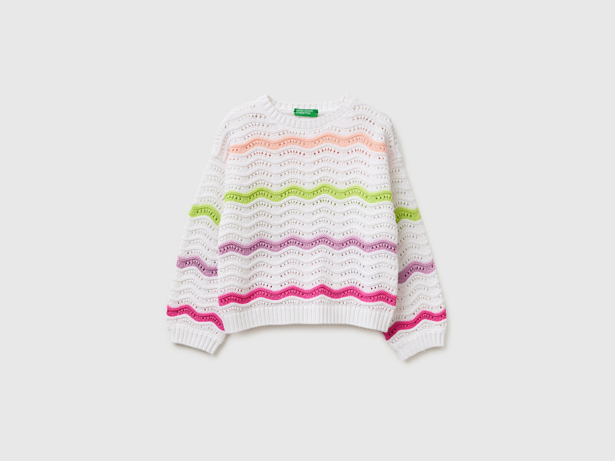 Sweater multicolored stripes