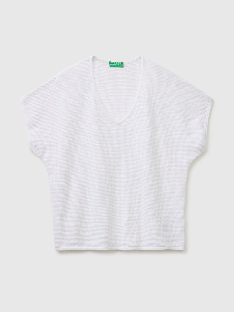 Camisola decote em V em mistura de linho - ucb_image_FS