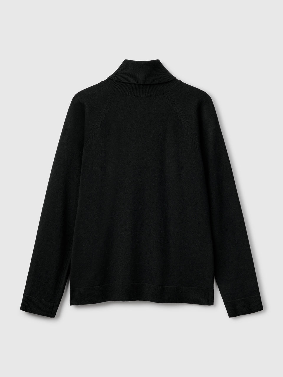 Black turtleneck sweater in cashmere and wool blend - ucb_image_BS