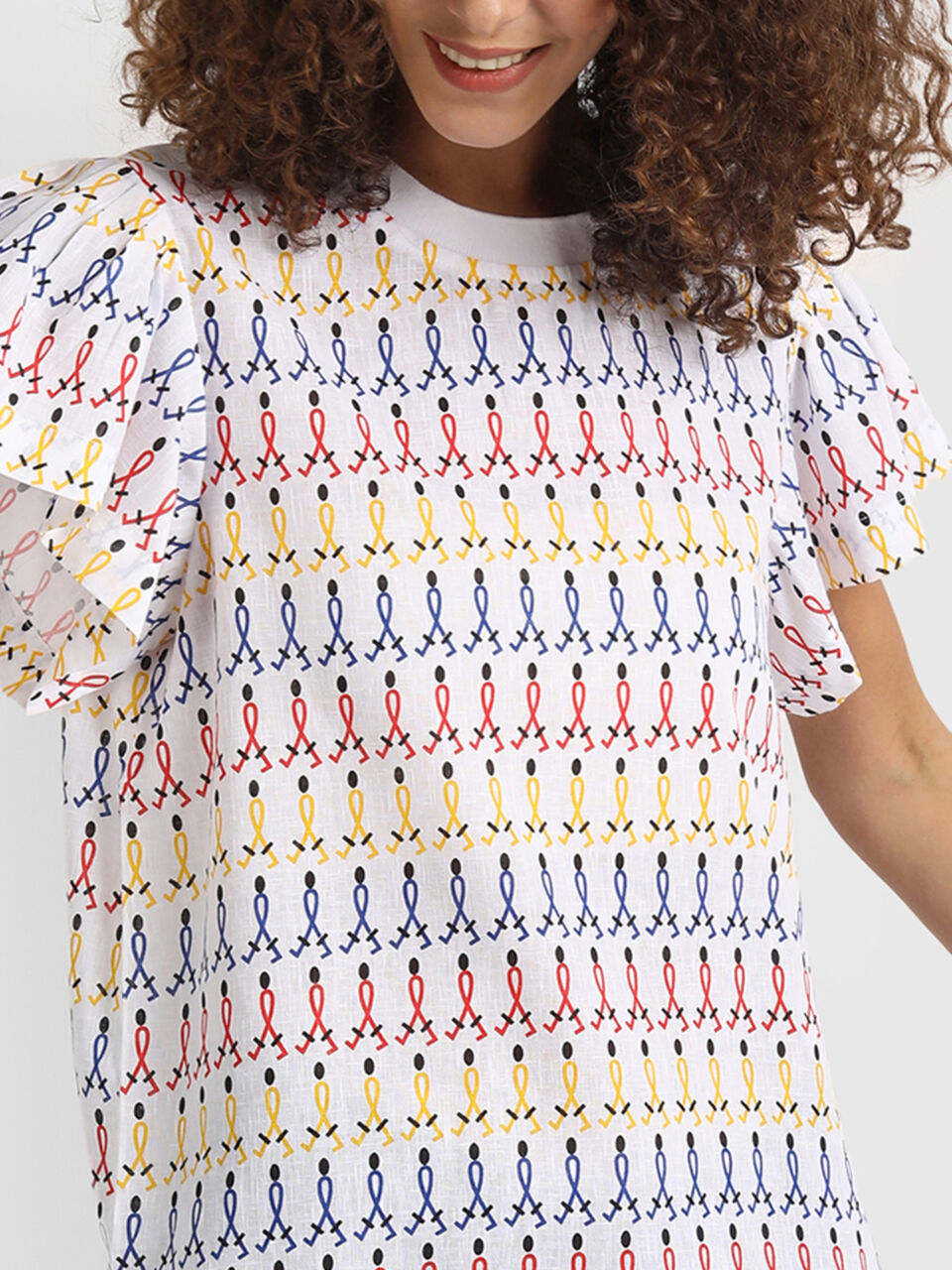 Round Neck Top With Print image number null