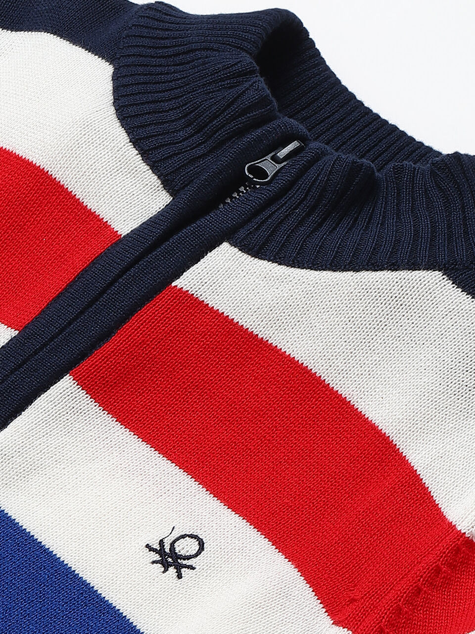 Half Zipper Striper Tricot Top image number null