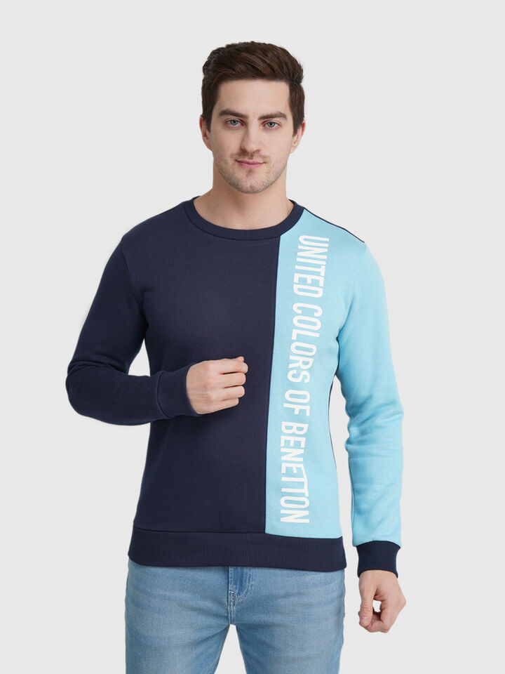 Vertical Color Blocked Sweat