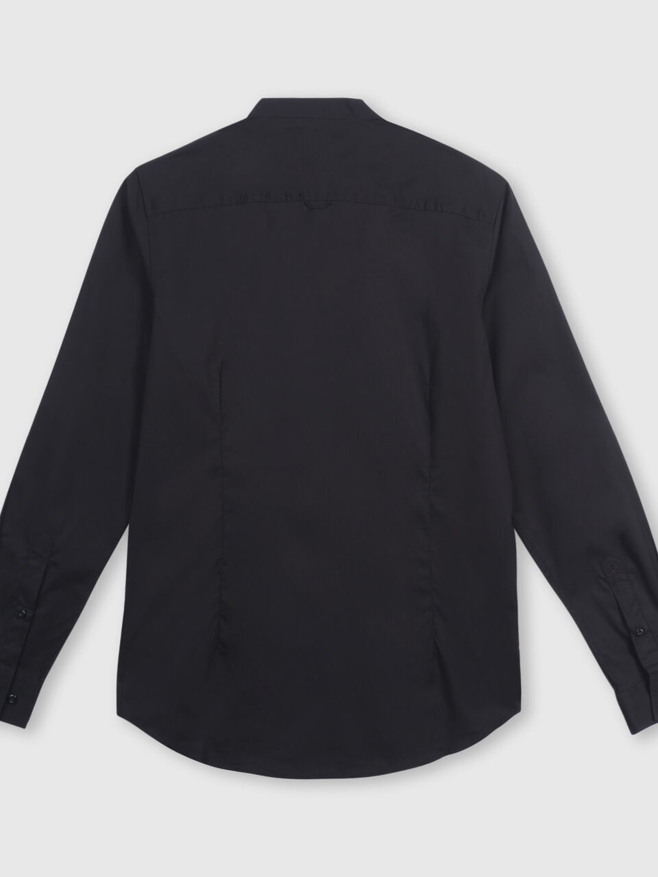 Stretchable Poplin Shirt with Regular Collar image number null