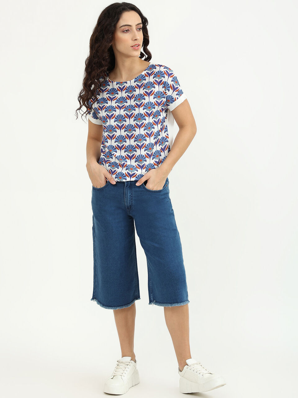 DENIM CULLOTES-BLUE image number null