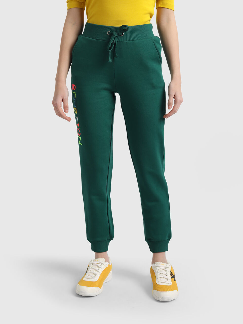 Basic Knit Pants with Benetton Text image number null