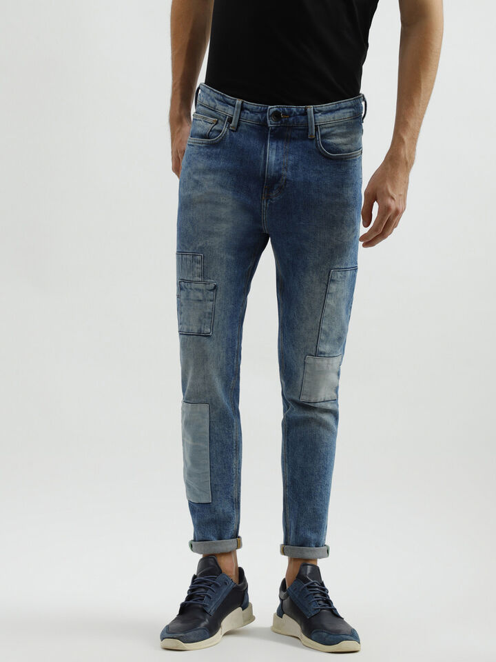 Low Crotch Patch Work Denim