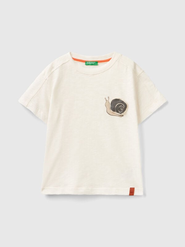 T-shirt with print and applique Junior Boy