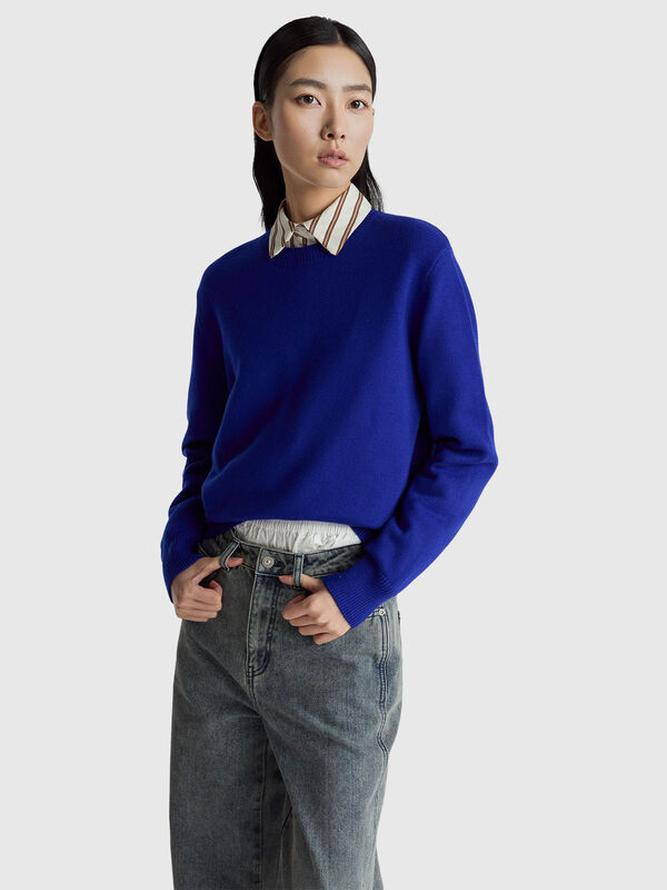 Sweater in cashmere and wool blend Women