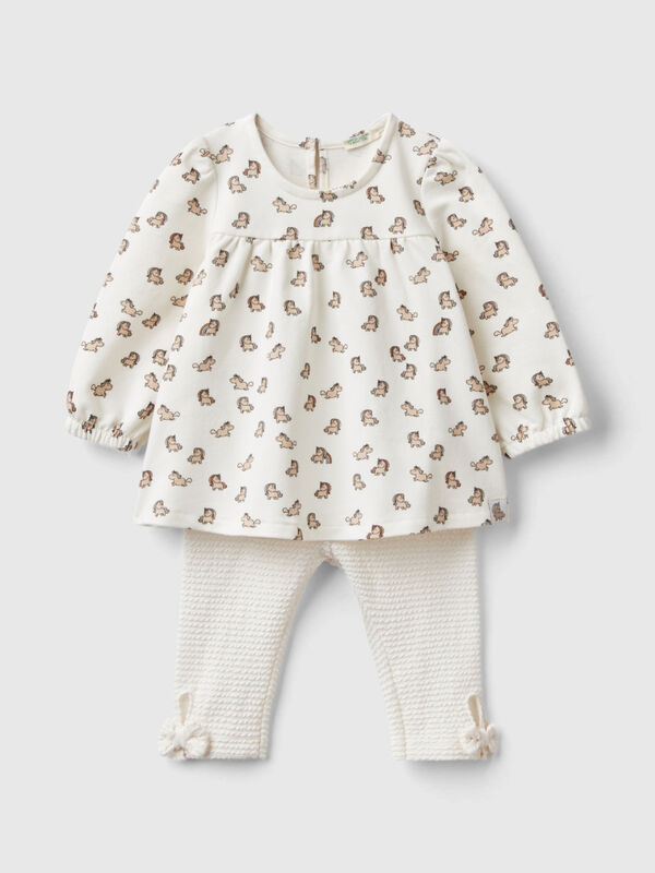 Jacquard dress with ruffles New Born (0-18 months)