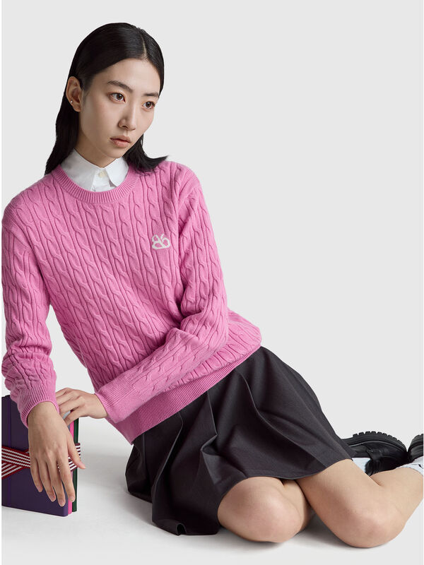 Sweater with cables Women