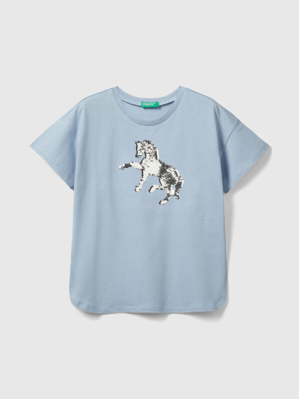 T-shirt with reversible sequins Junior Girl