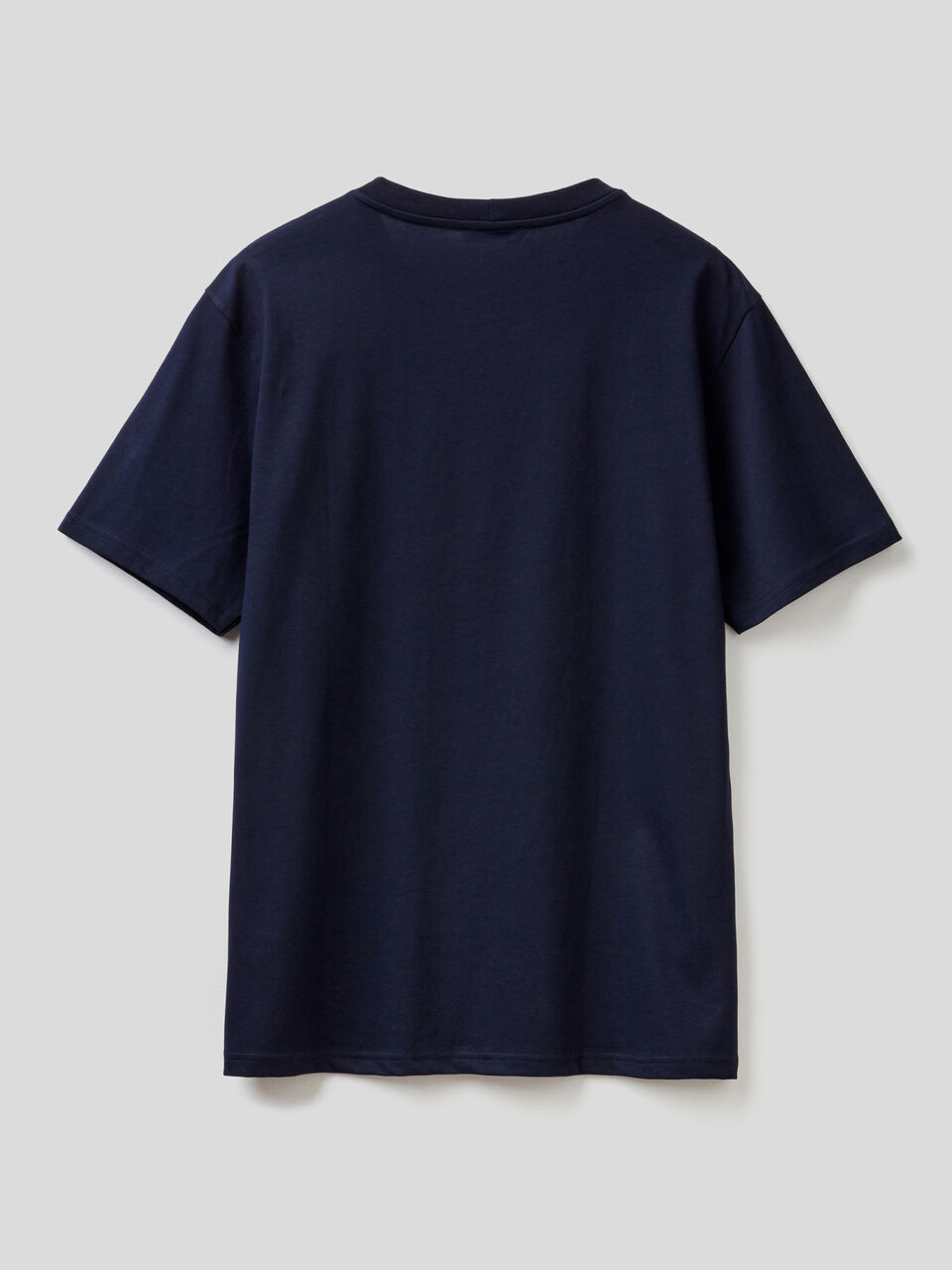 100% organic cotton basic t-shirt - Dark Blue | Benetton