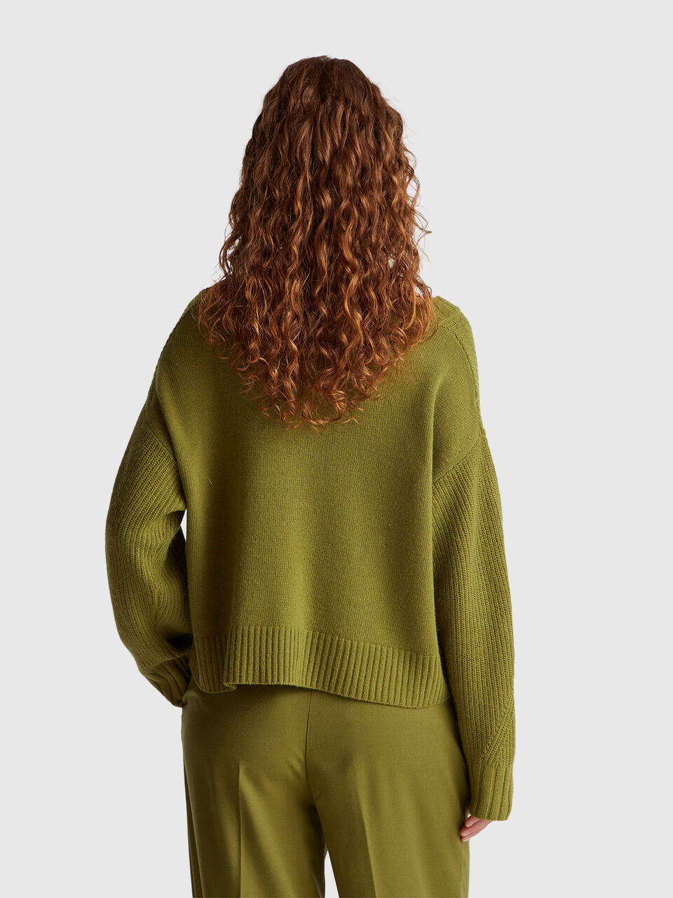 V NECK SWEATER L/S Women image number null