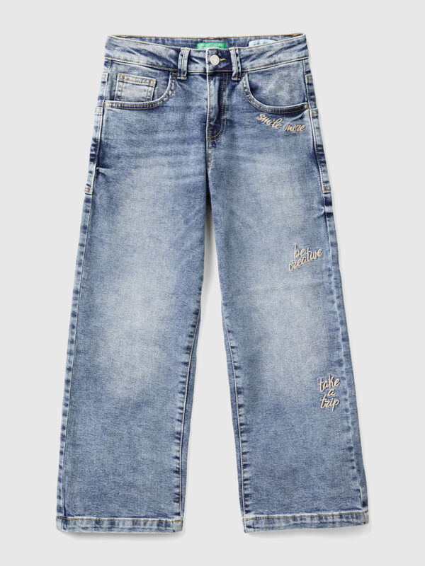 Straight leg jeans in "Eco-Recycle" denim Junior Girl