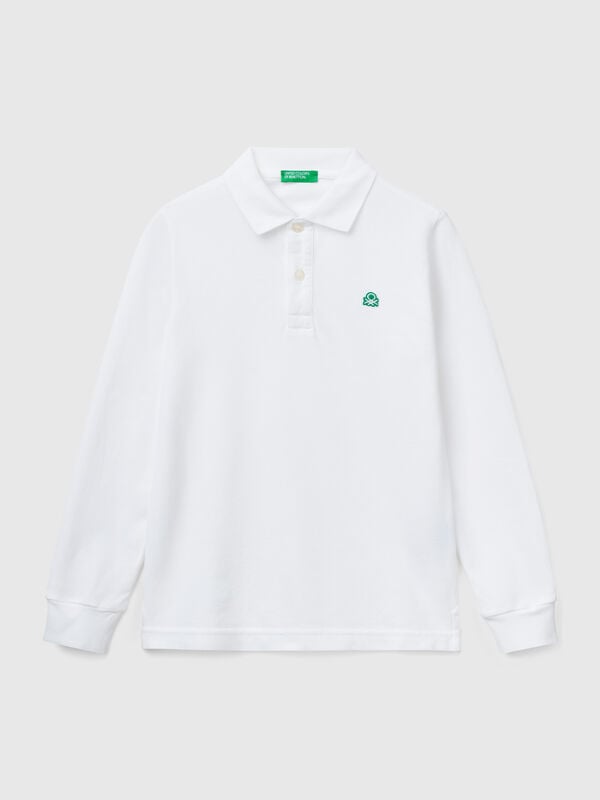 Long sleeve polo in cotton  Junior Boy