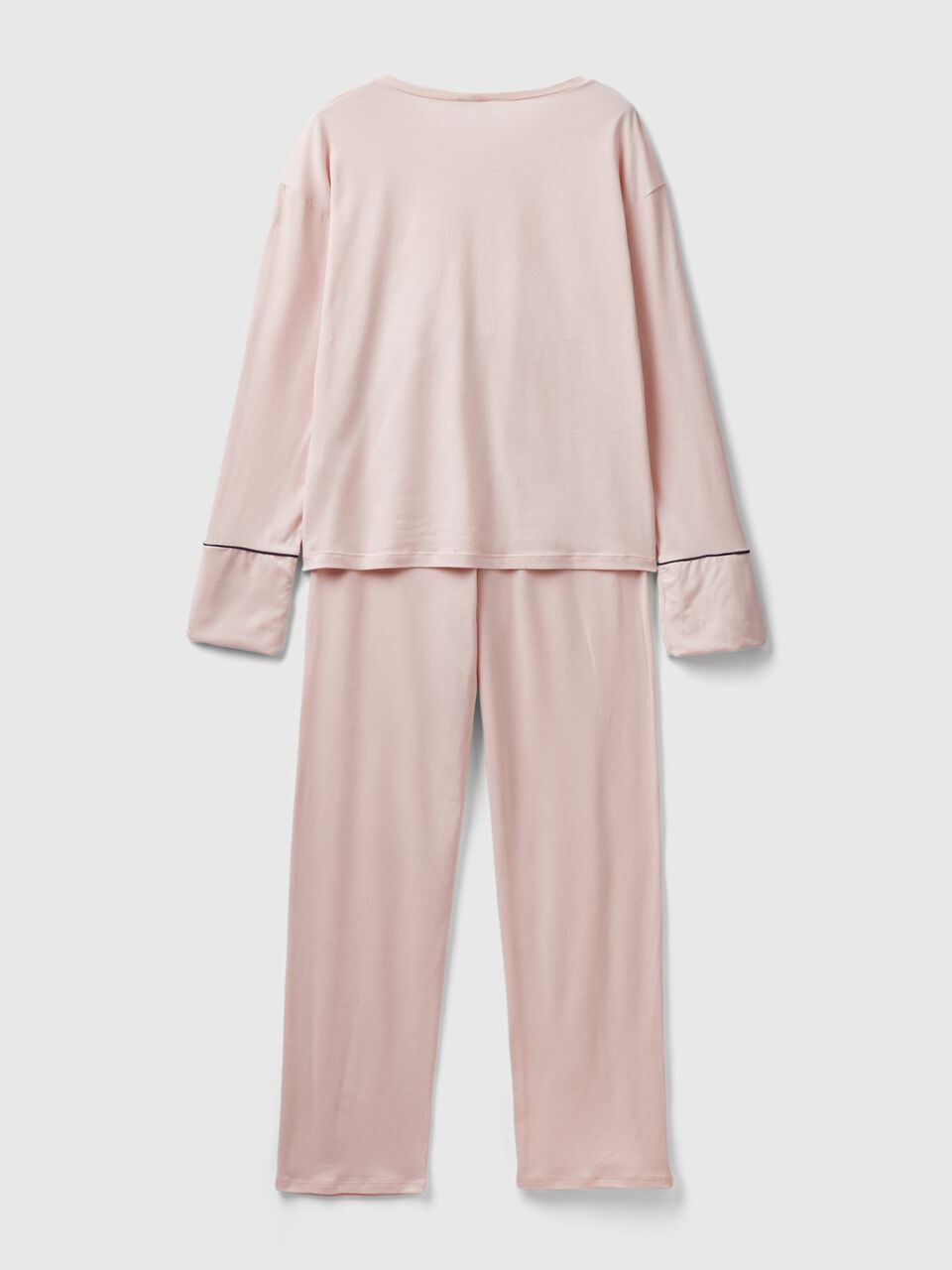 Warm Viscose Blend Pyjamas - Soft Pink 