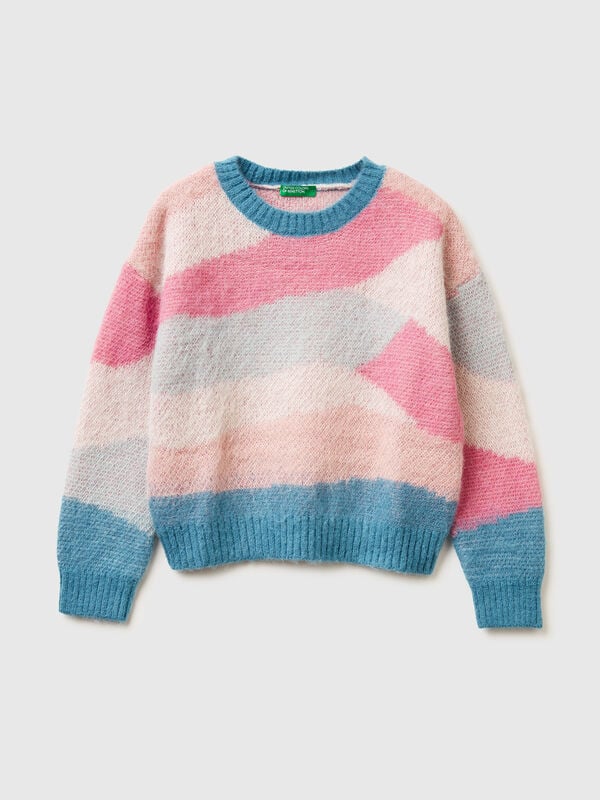 Patterned sweater in wool blend Junior Girl