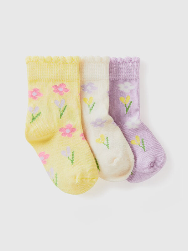 Short socks with jacquard pattern New Born (0-18 months)