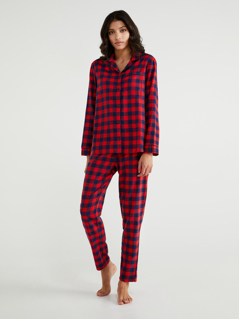 Flannel tartan pyjamas