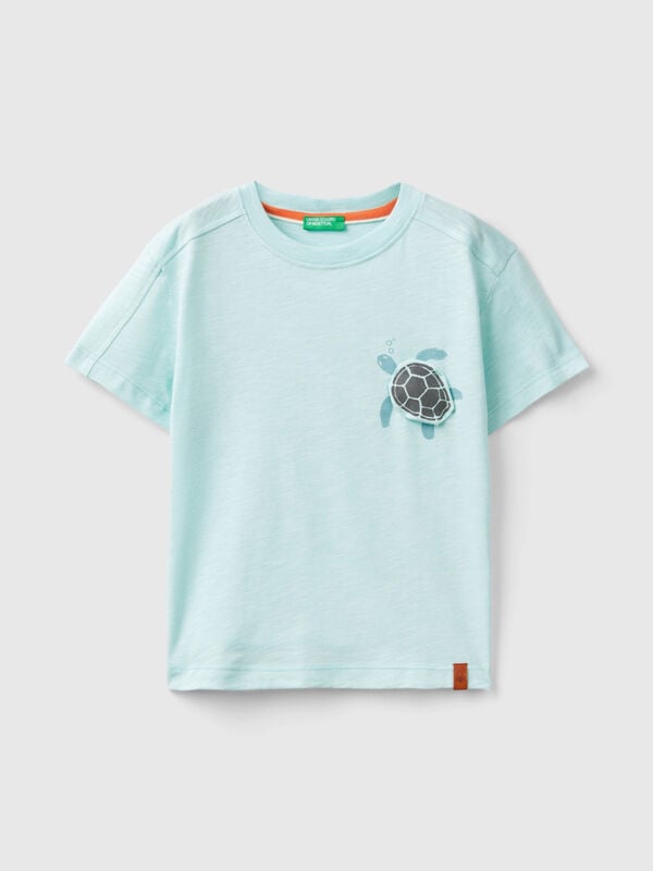 T-shirt with print and applique Junior Boy