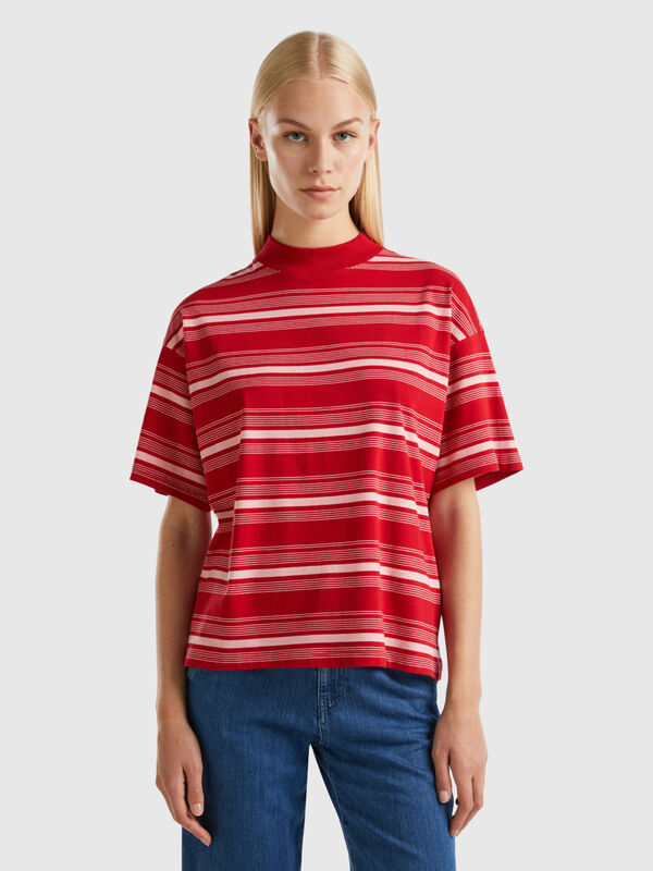 Striped turtleneck t-shirt Women