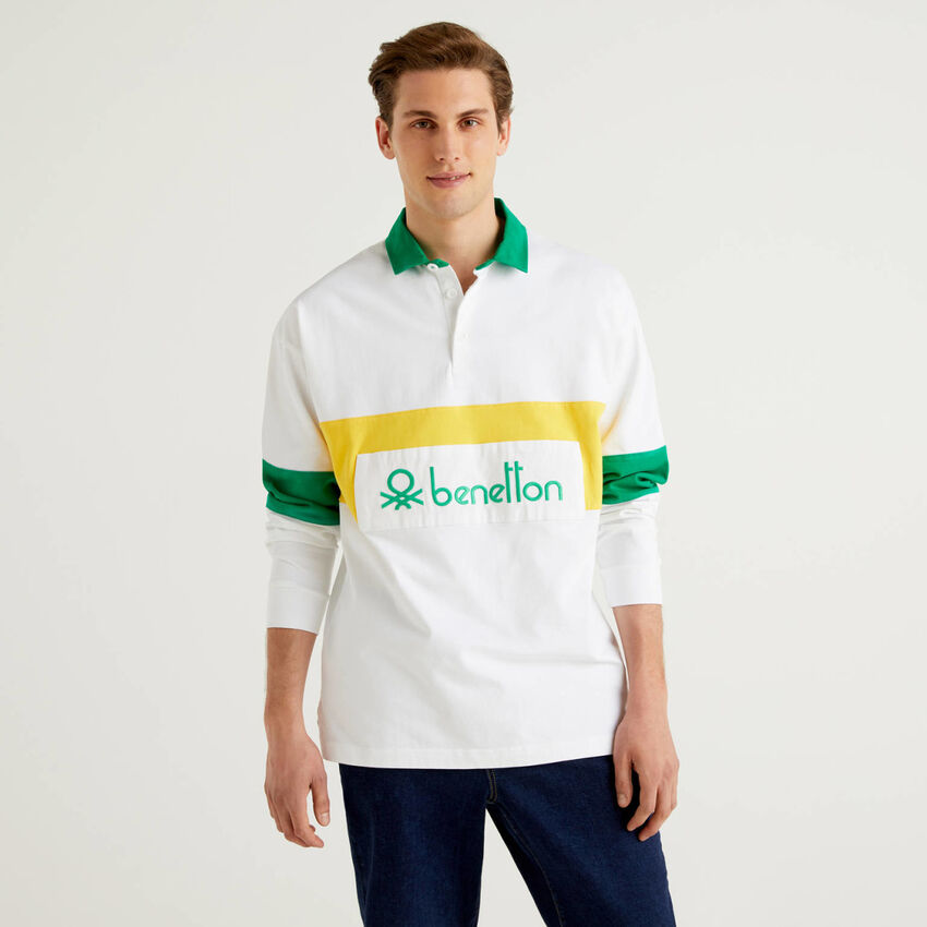Rugby polo in organic cotton