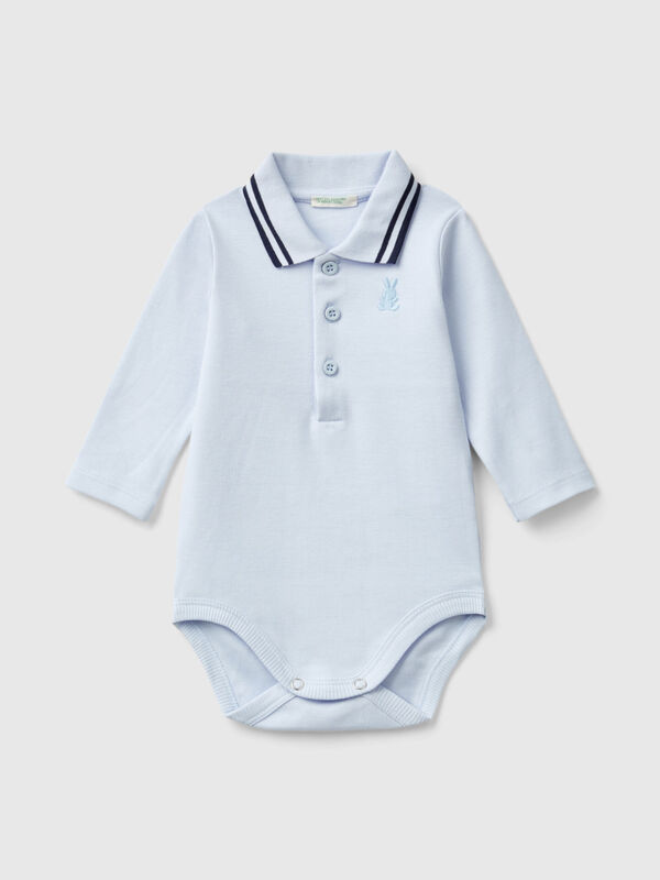 Bodysuit polo in organic cotton New Born (0-18 months)