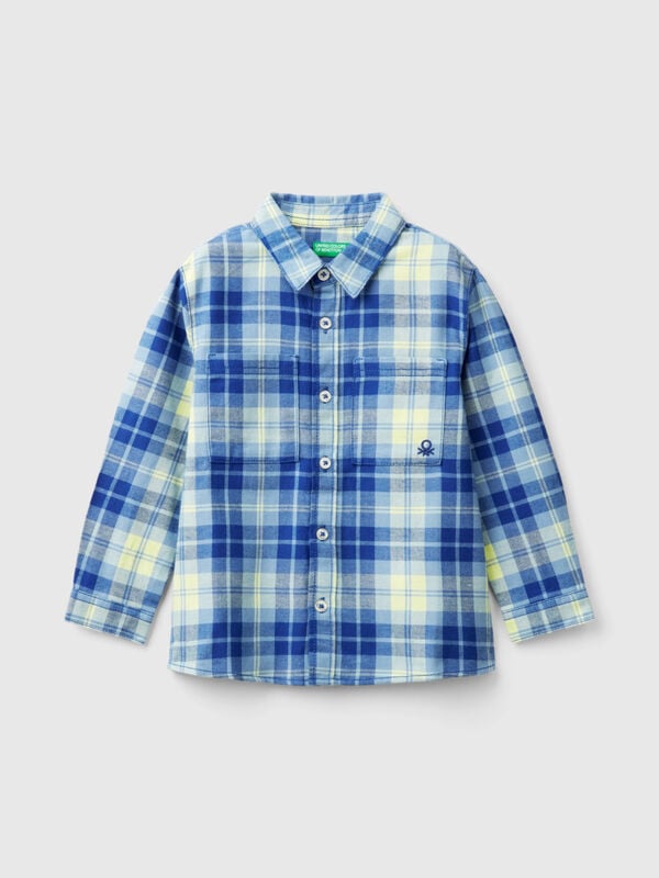 Plaid shirt in 100% cotton Junior Boy