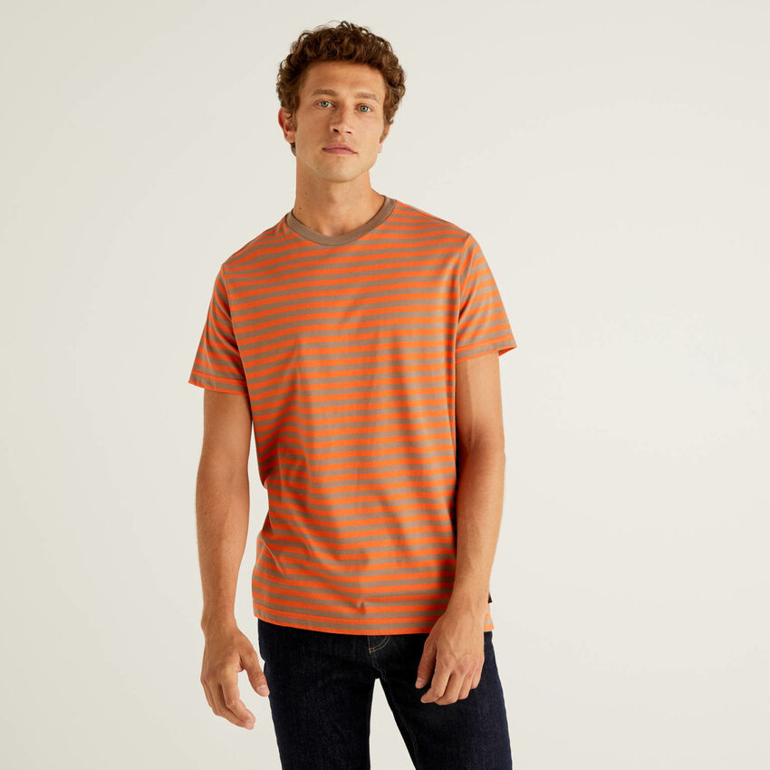 Striped t-shirt in 100% organic cotton
