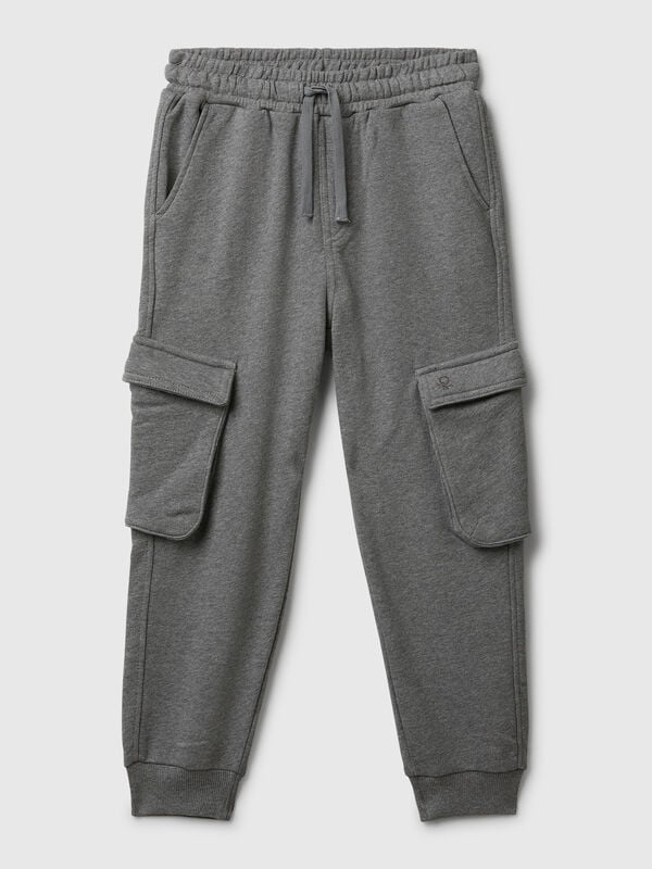 Sweat fabric cargo joggers Junior Boy
