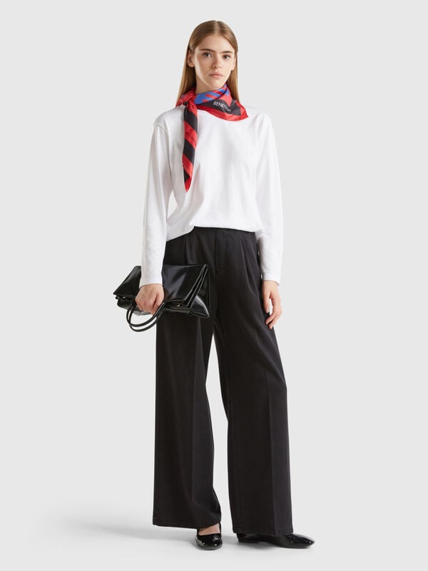 High-waisted palazzo trousers Women