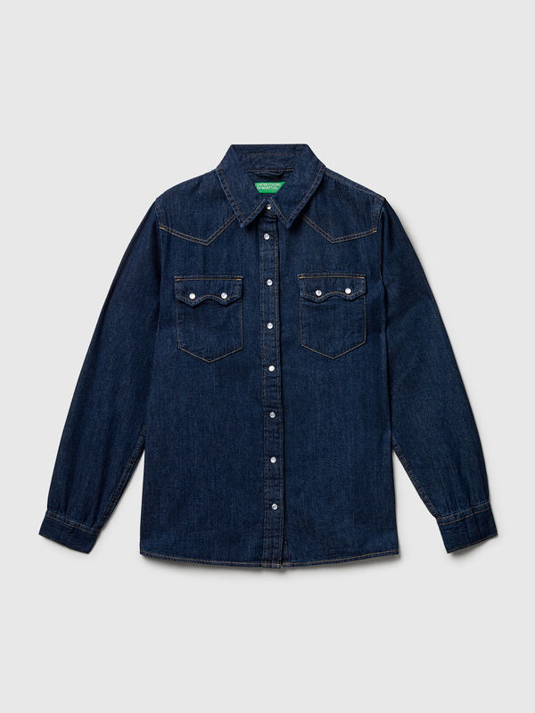 Western denim shirt Women