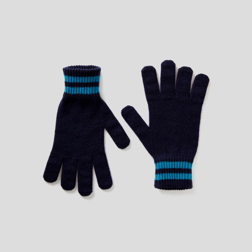 Gloves in Shetland wool blend