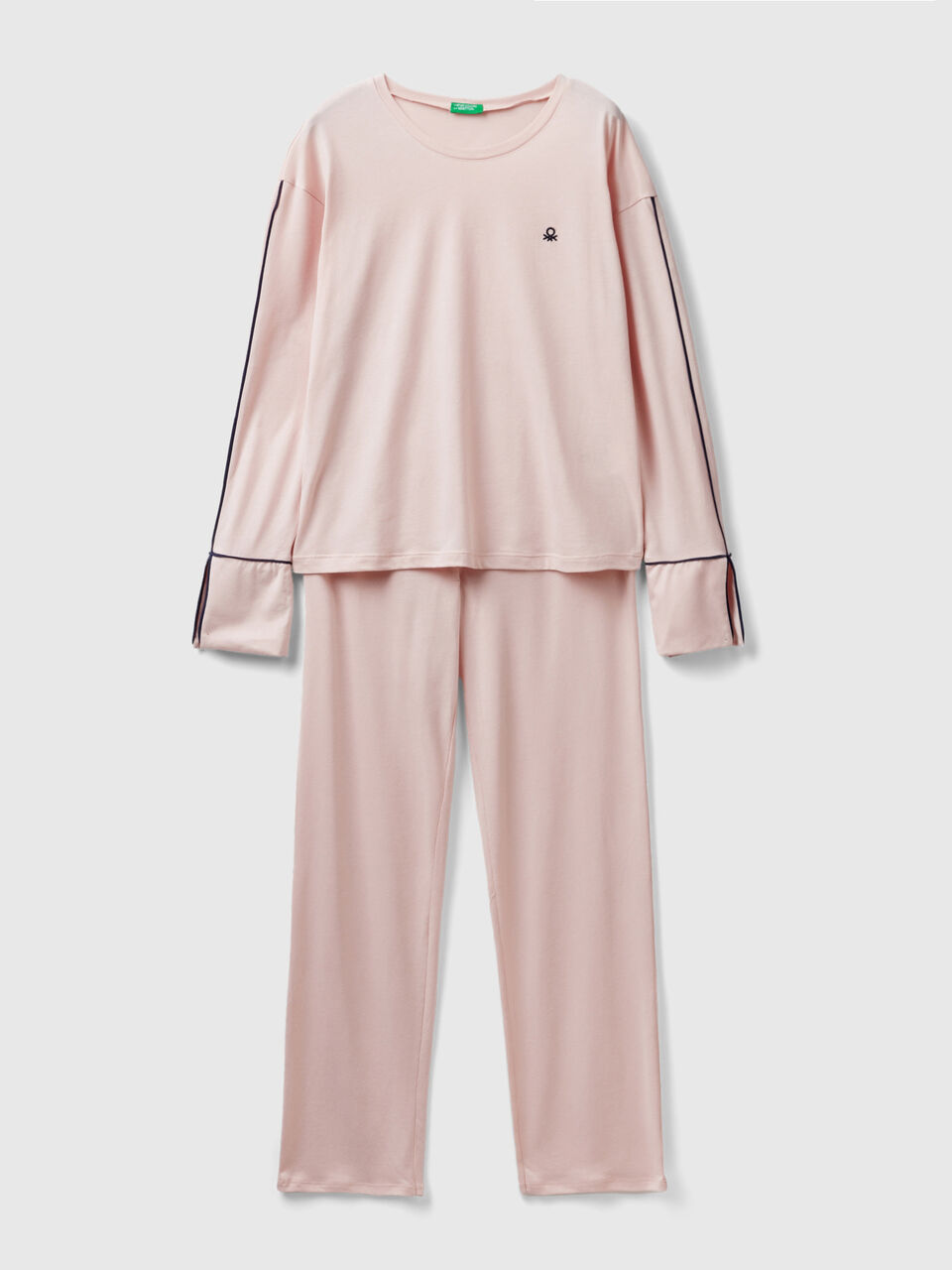 Warm Viscose Blend Pyjamas - Soft Pink 