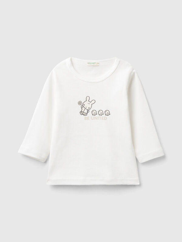 Long sleeve 100% organic cotton t-shirt New Born (0-18 months)