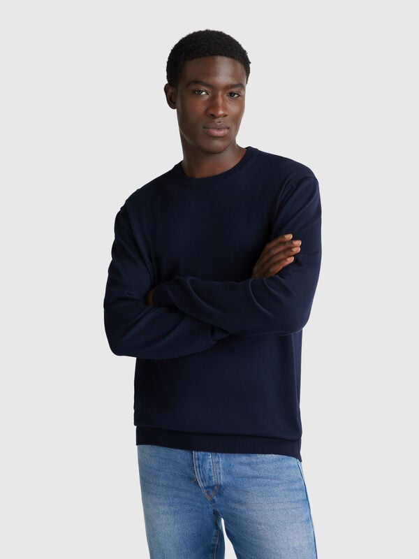 100% cotton crew neck top Men