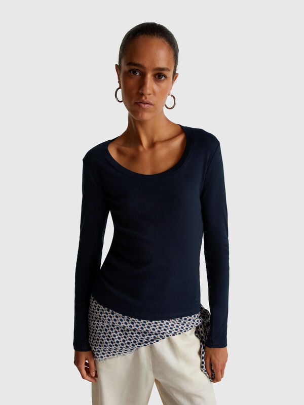 Long sleeve pure cotton t-shirt  Women