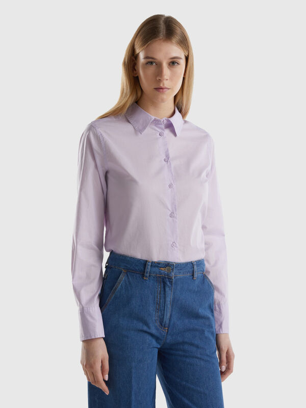 Regular fit shirt in light cotton Women