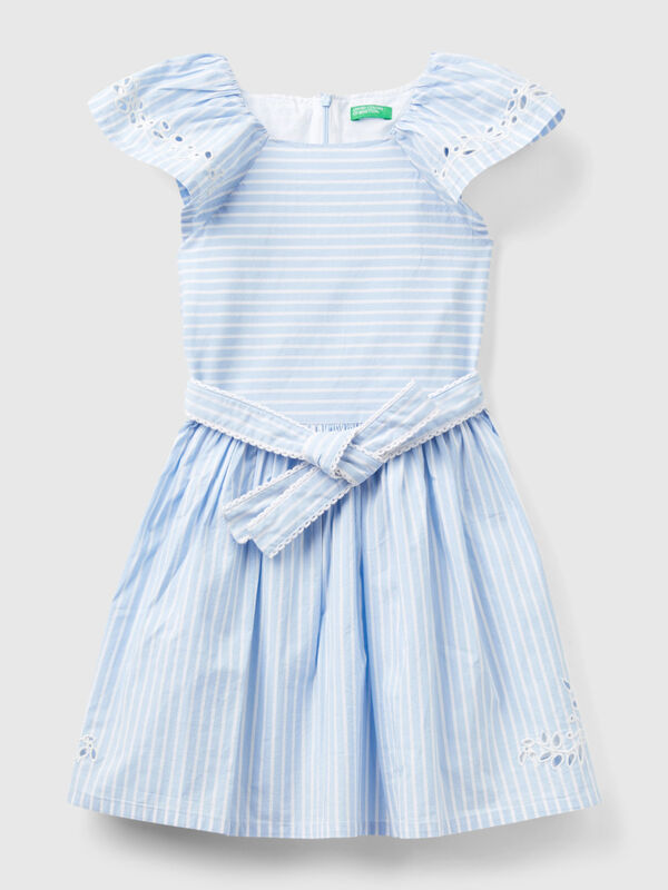 Striped dress with embroidery Junior Girl