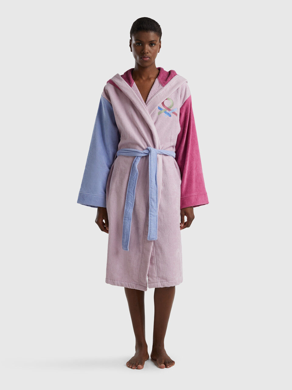 Color block bathrobe