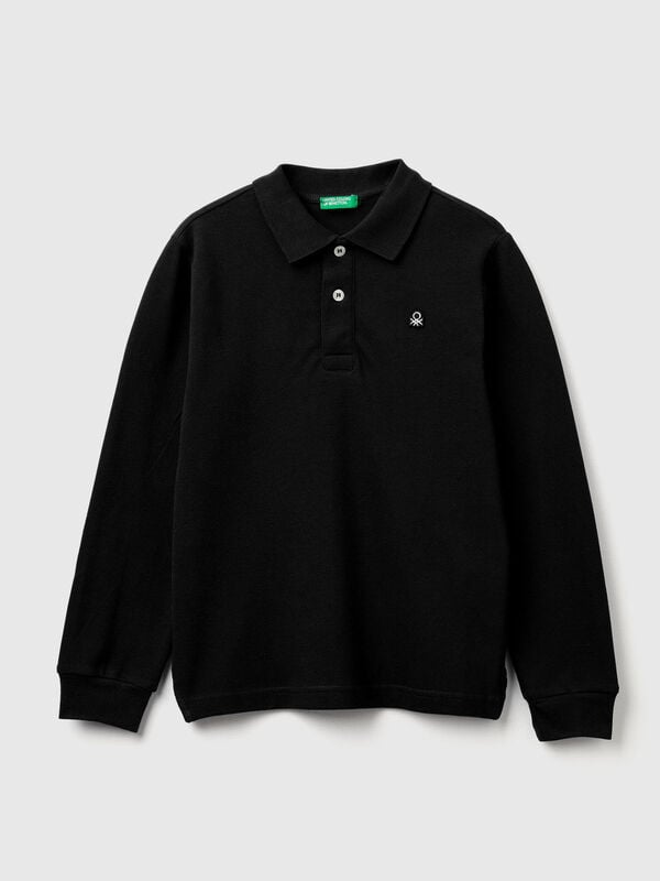 Long sleeve polo in cotton  Junior Boy