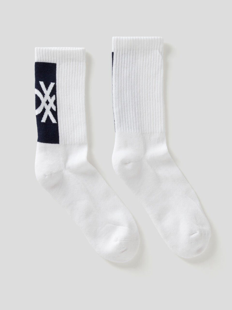 Socks with logo in stretch cotton blend