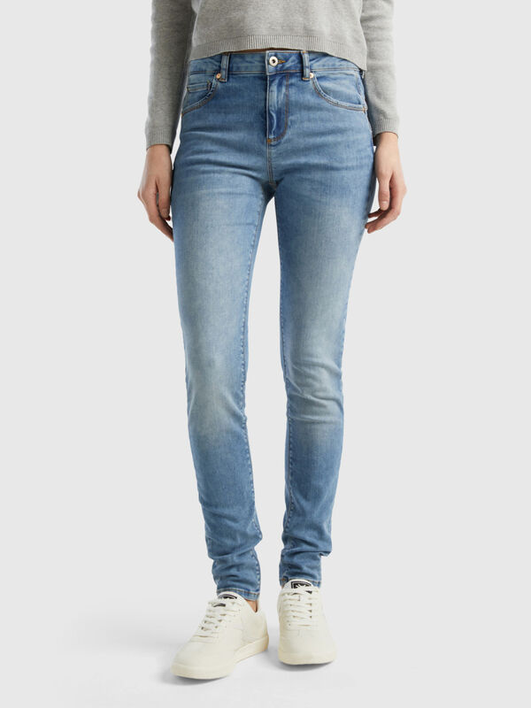 Light Blue Slim Fit Jeans for Girls