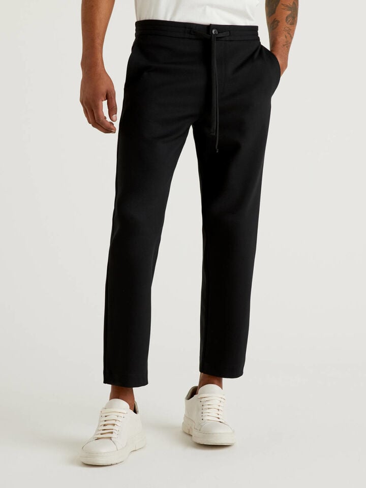 Trousers with drawstring Men