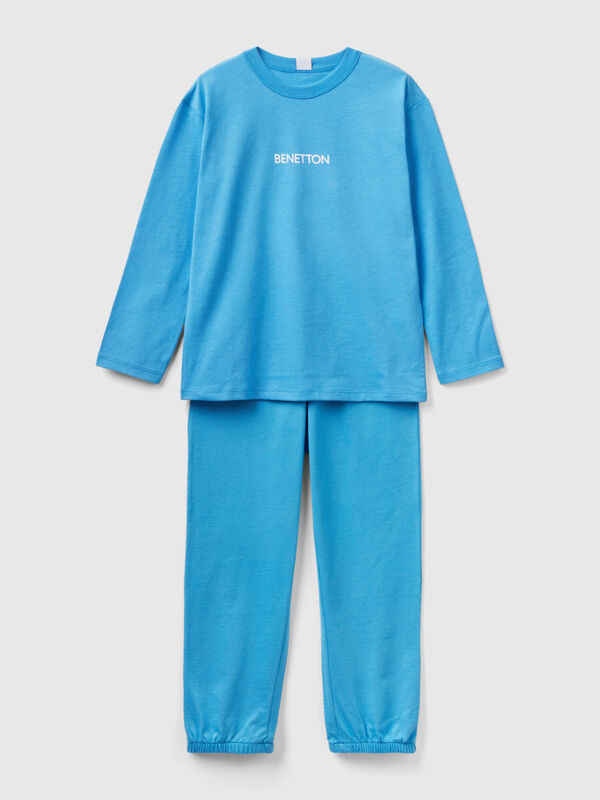 Pyjamas in 100% cotton with logo