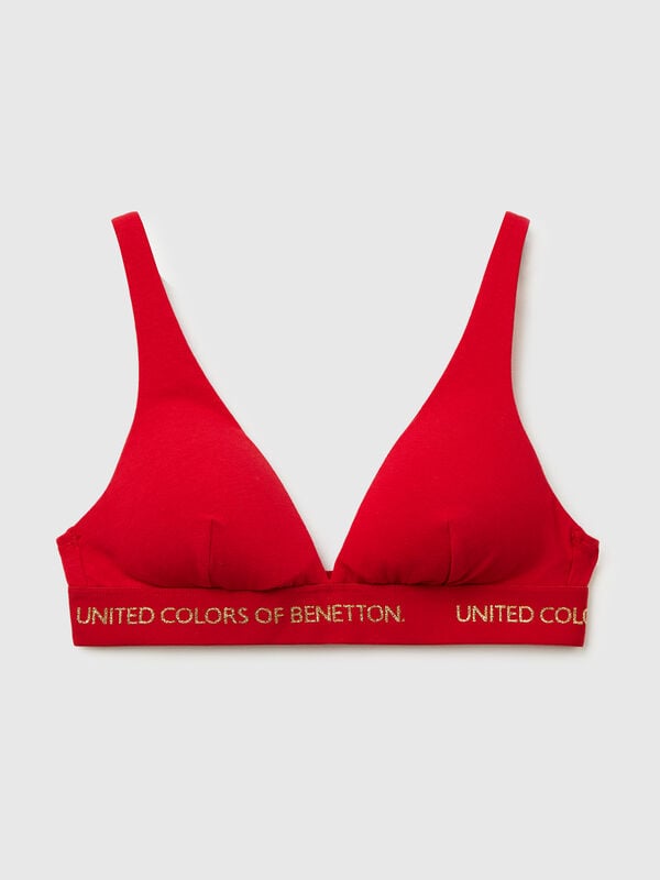 Triangle bra in stretch cotton Women
