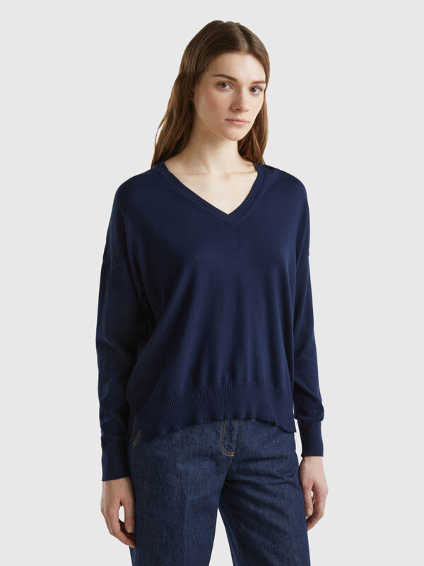 V-neck sweater in Modal® blend Women