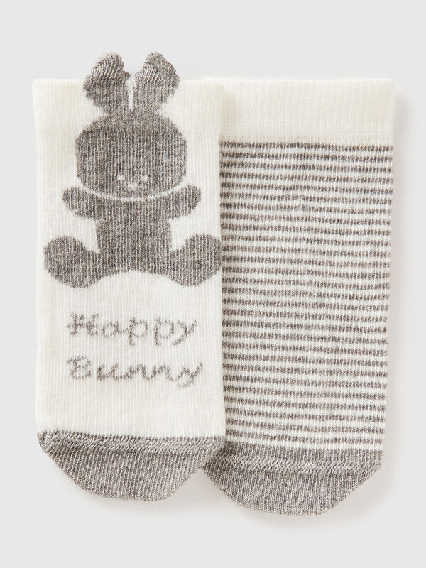 Set of socks with stripes and bunny New Born (0-18 months)