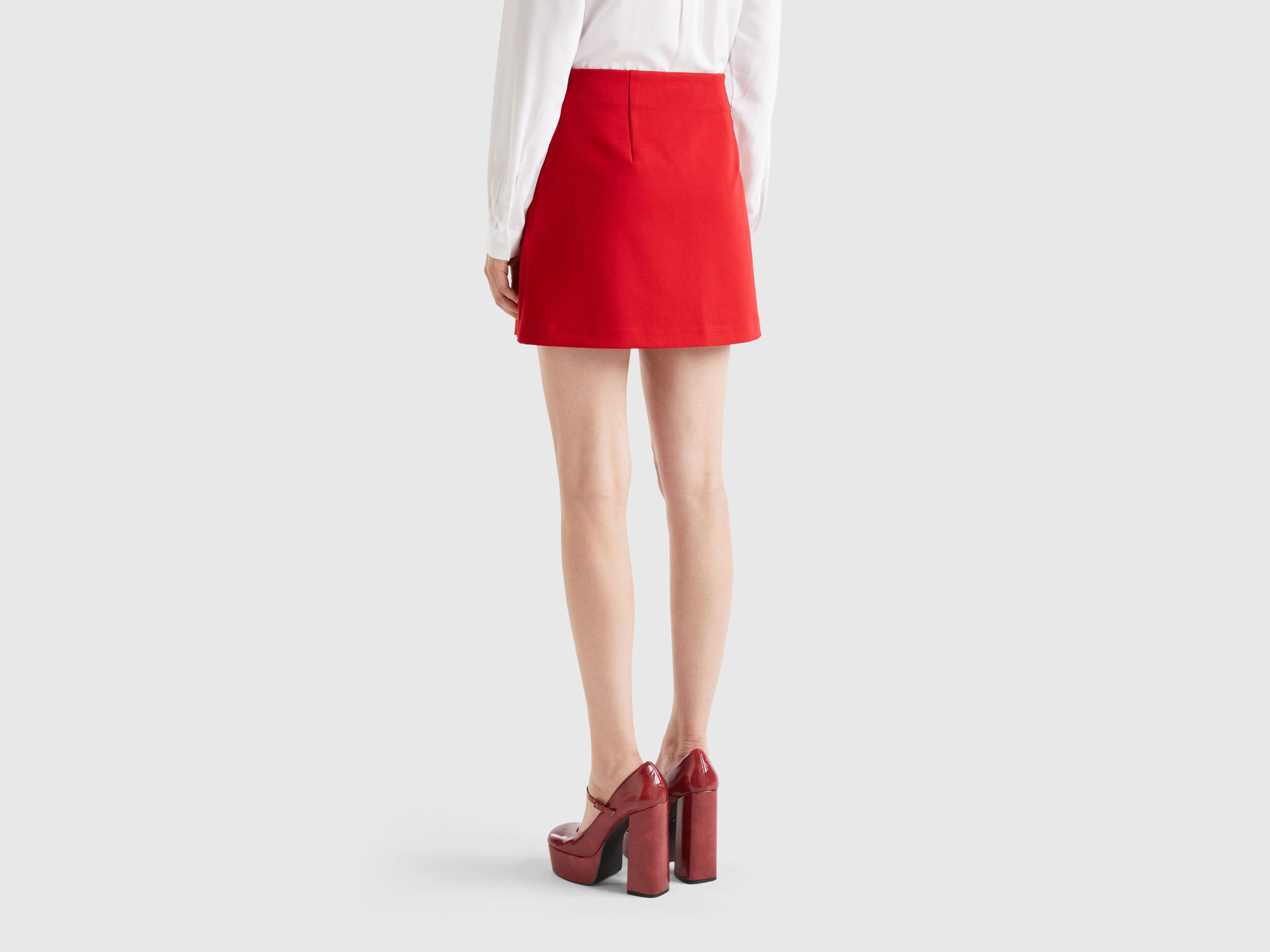 Red mini deals skirt